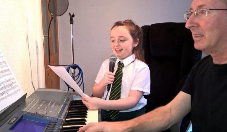 Shannon with a singing lesson